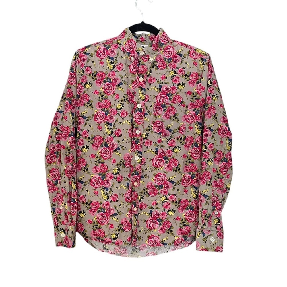 KENNINGTON LTD. California Men’s Button Front Long Sleeve Floral Print Shirt S